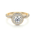 Load image into Gallery viewer, 1.0 CT Round Lab Grown Diamond Halo Twisted Pave Engagement Ring
