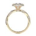 Load image into Gallery viewer, 1.0 CT Round Lab Grown Diamond Halo Twisted Pave Engagement Ring
