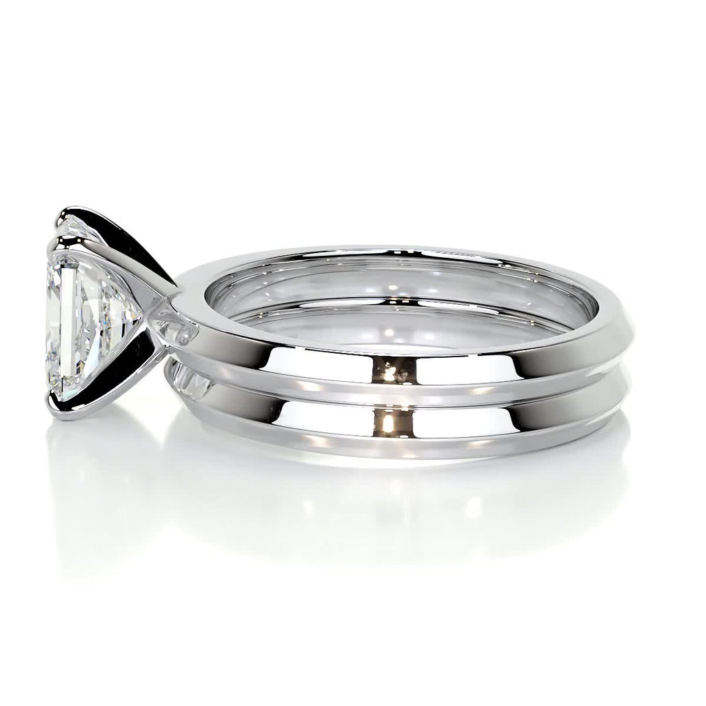 2.0 CT Radiant Cut Lab Grown Diamond Solitaire Bridal Set 6