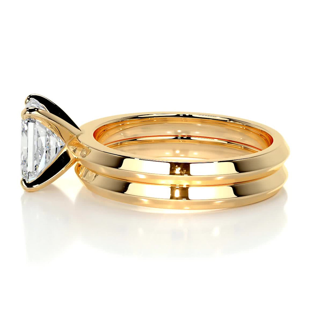 2.0 CT Radiant Cut Lab Grown Diamond Solitaire Bridal Set 10