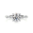 Load image into Gallery viewer, 1.5 ct Round F- VS2 Diamond Pave Moissanite Engagement Ring
