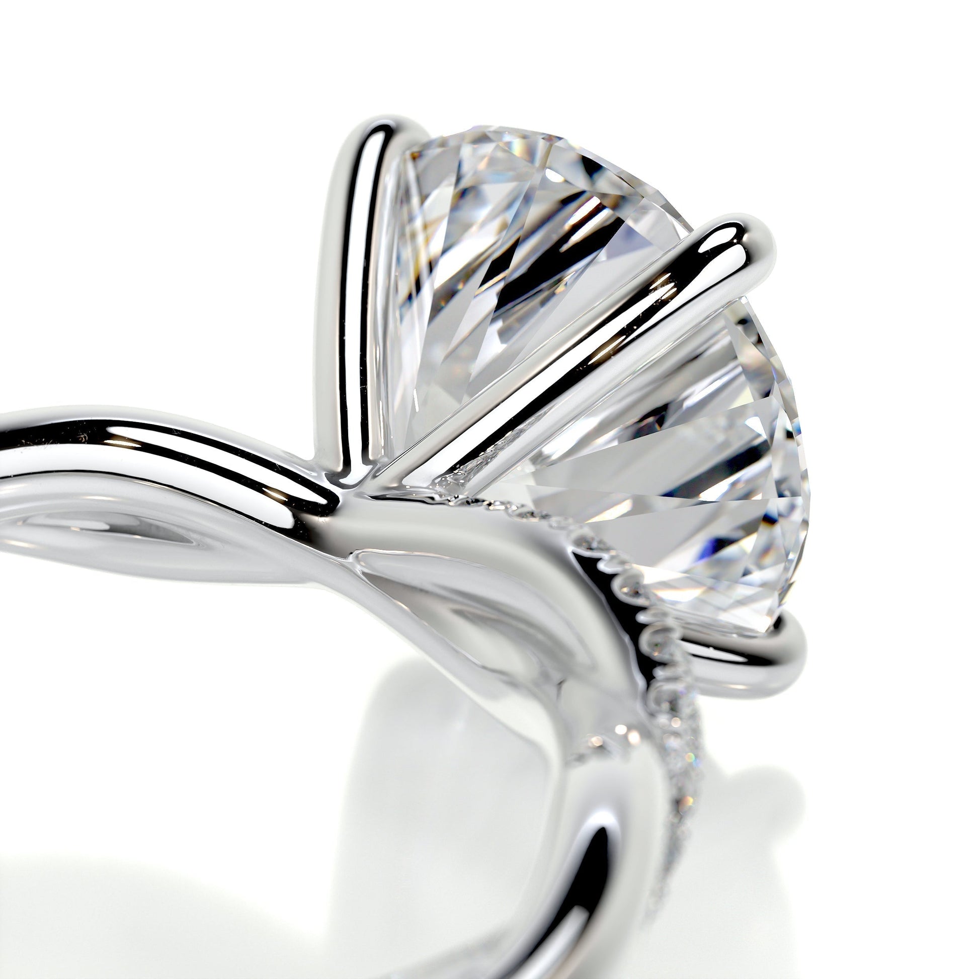 1.5 CT Round Solitaire CVD F/VS2 Diamond Engagement Ring 3