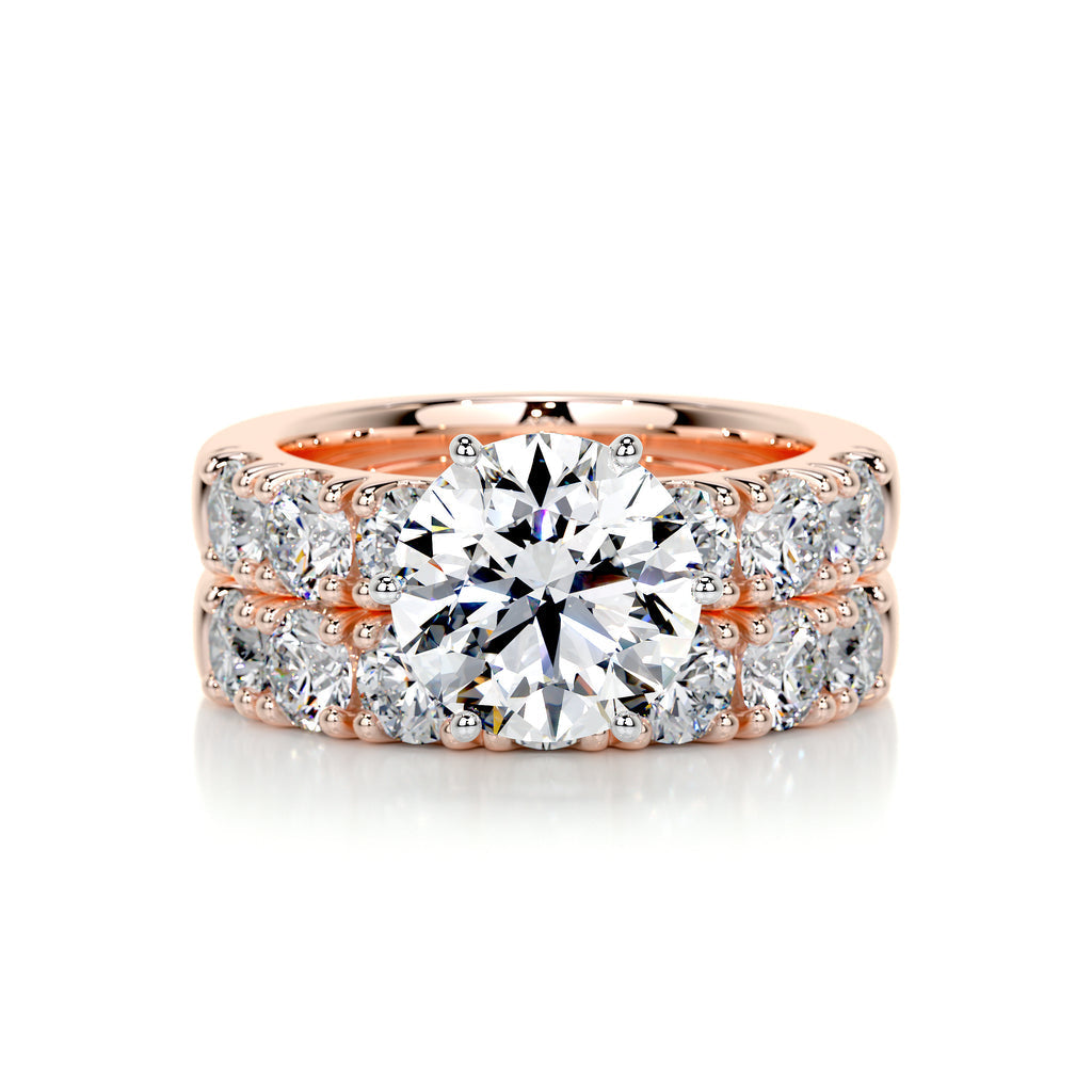 Radiant 3.0 CT Round Lab Grown Diamond Solitaire Bridal Set