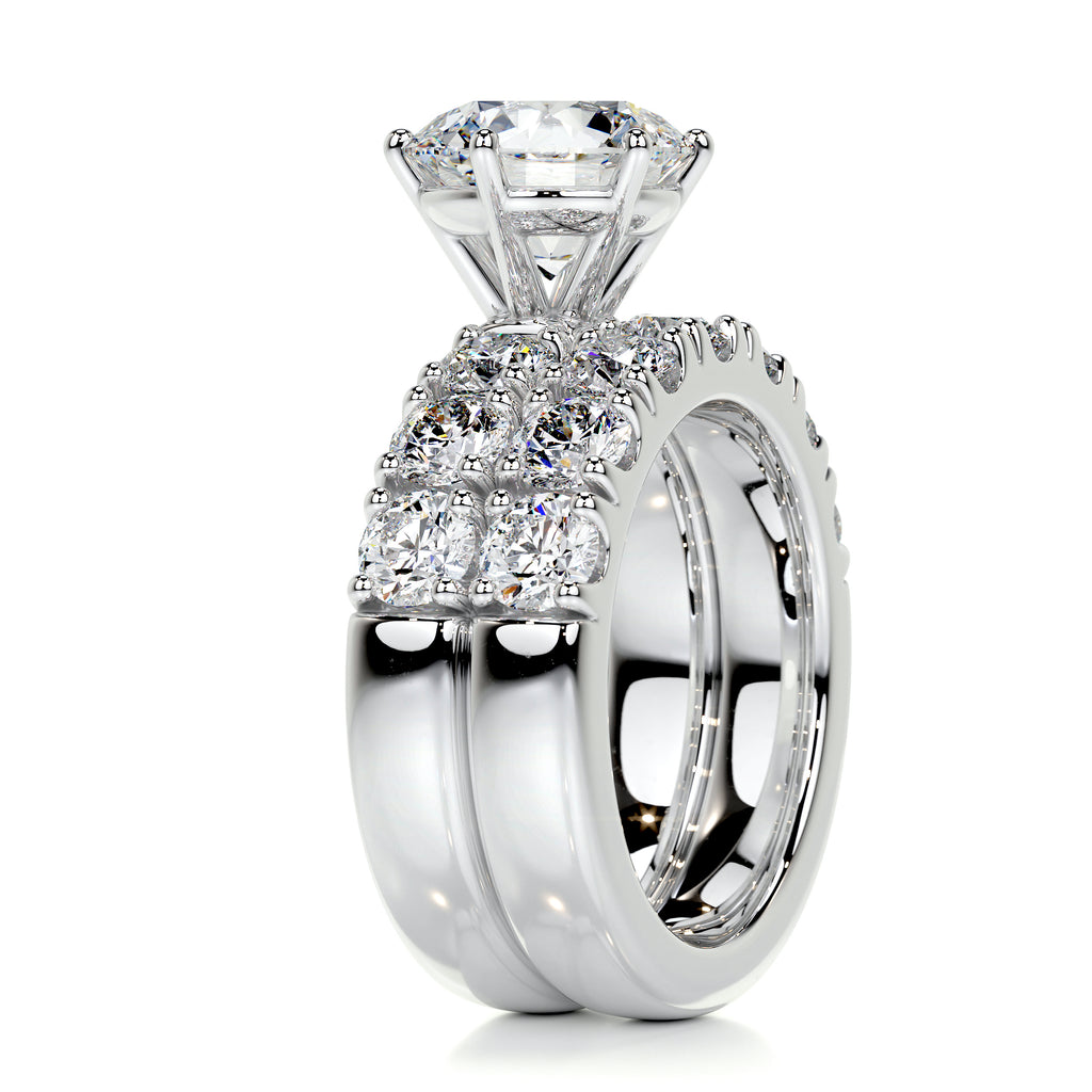 Radiant 3.0 CT Round Lab Grown Diamond Solitaire Bridal Set