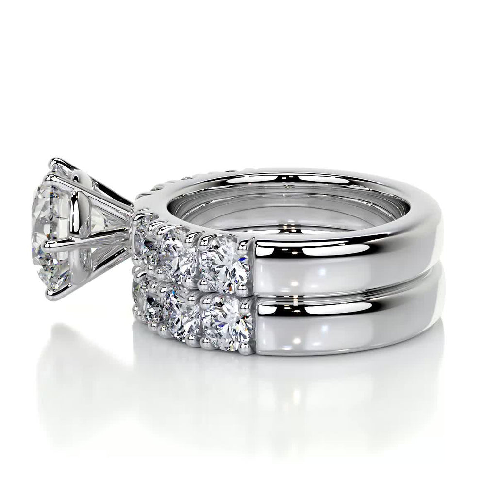 Radiant 3.0 CT Round Lab Grown Diamond Solitaire Bridal Set