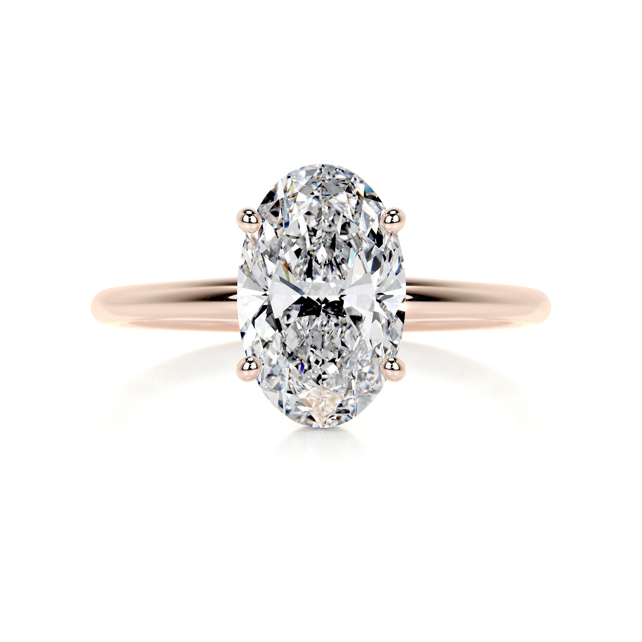 2.0 CT Oval Lab Grown Diamond Solitaire Engagement Ring 9