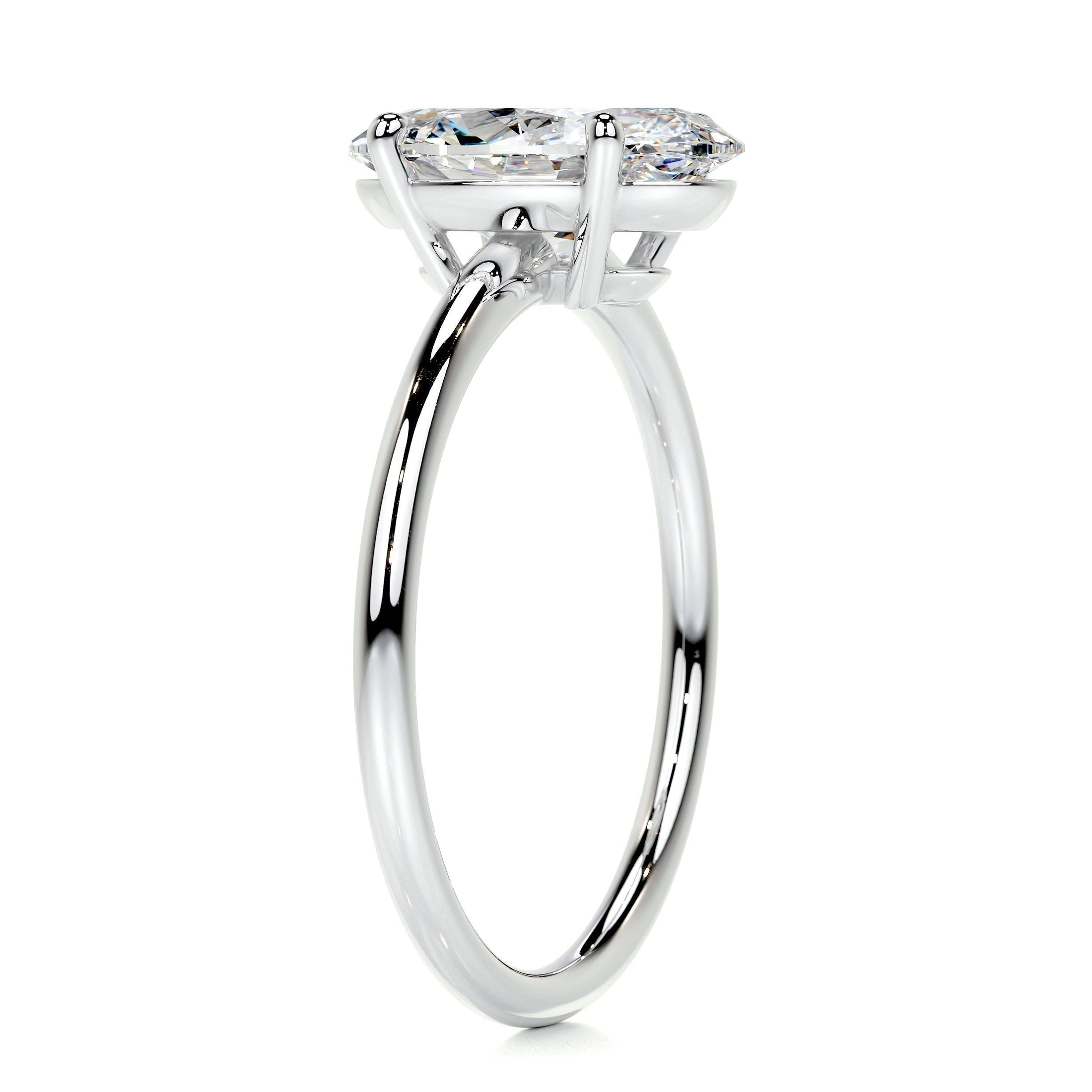 2.0 CT Oval Lab Grown Diamond Solitaire Engagement Ring 8