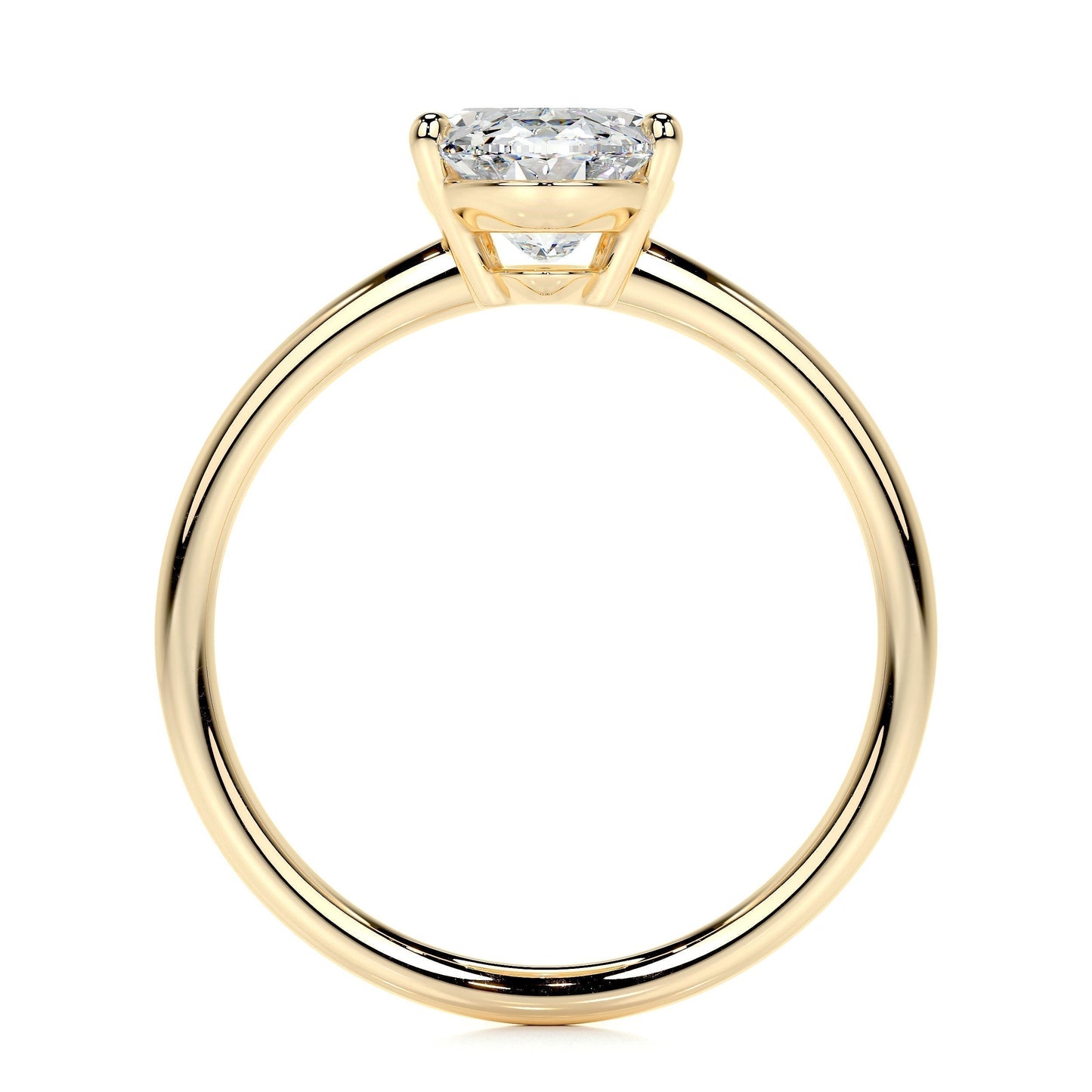 2.0 CT Oval Solitaire CVD E/VS2 Diamond Engagement Ring 9