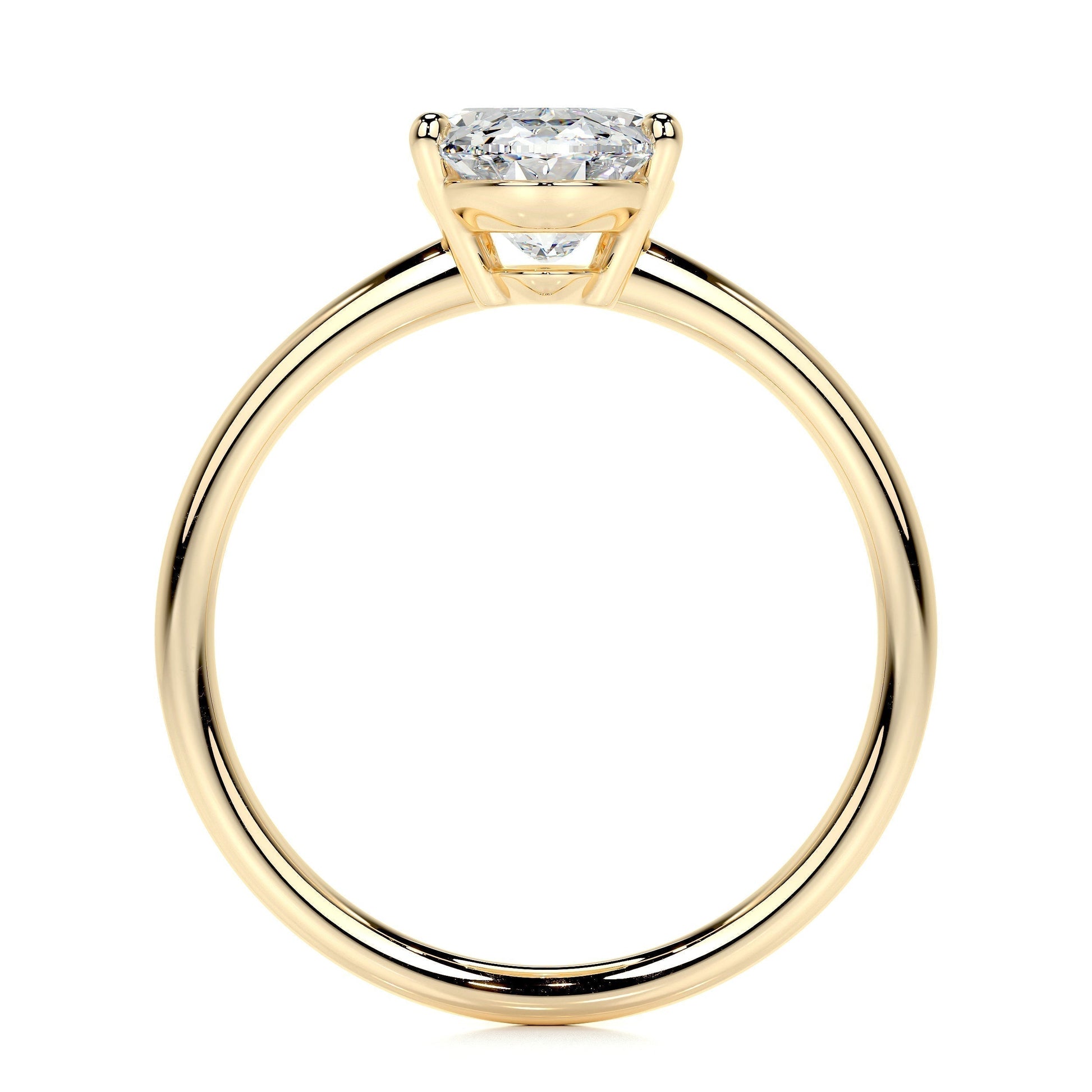 2.0 CT Oval Solitaire CVD E/VS2 Diamond Engagement Ring 9