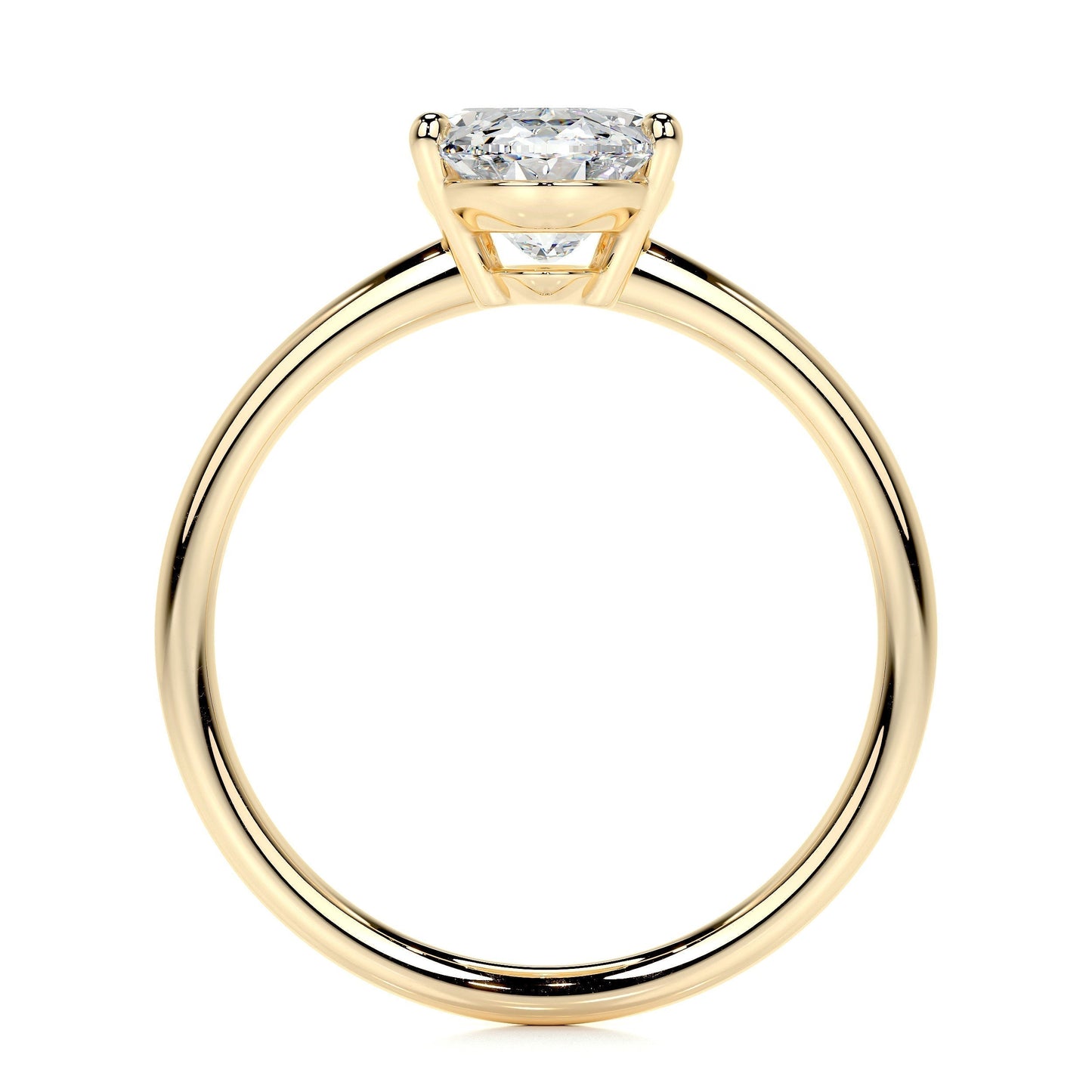 2.0 CT Oval Solitaire CVD E/VS2 Diamond Engagement Ring 9