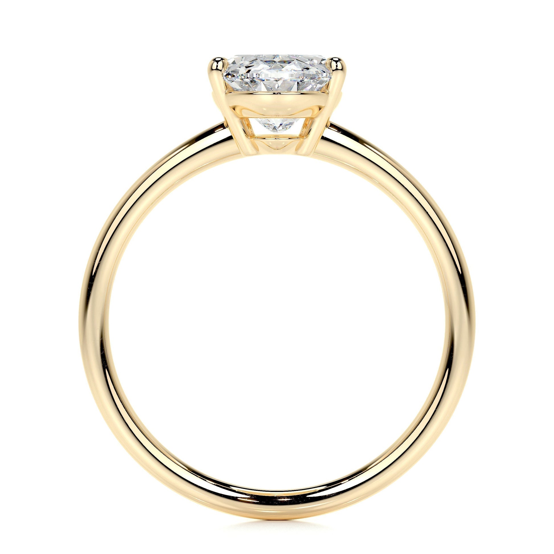 2.0 CT Oval Solitaire CVD E/VS2 Diamond Engagement Ring 9