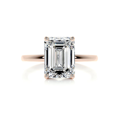 3 CT Emerald Solitaire CVD E/VS2 Diamond Engagement Ring 10