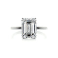 Load image into Gallery viewer, 3 ct Emerald E- VS2 Diamond Solitaire Moissanite Engagement Ring
