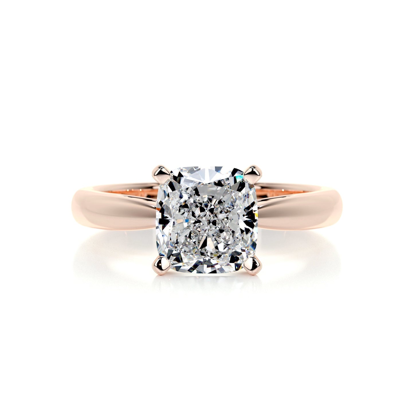 1.5 CT Cushion Cut Lab Grown Diamond Solitaire Engagement Ring 9
