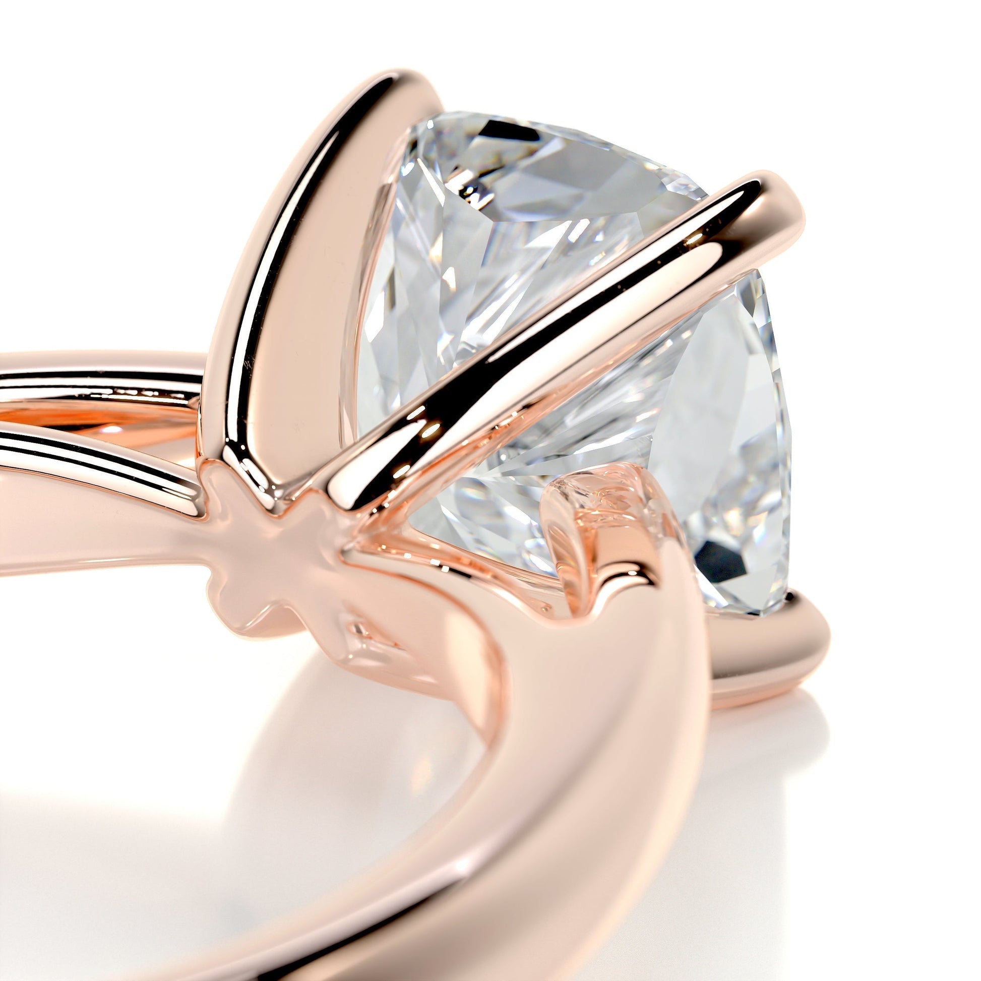 1.5 CT Cushion Cut Lab Grown Diamond Solitaire Engagement Ring 10