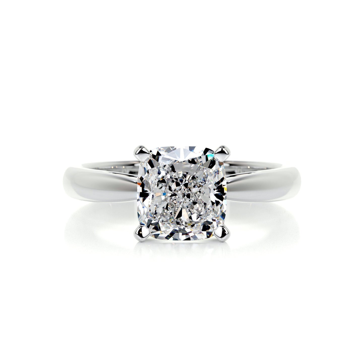 1.5 CT Cushion Cut Lab Grown Diamond Solitaire Engagement Ring 5