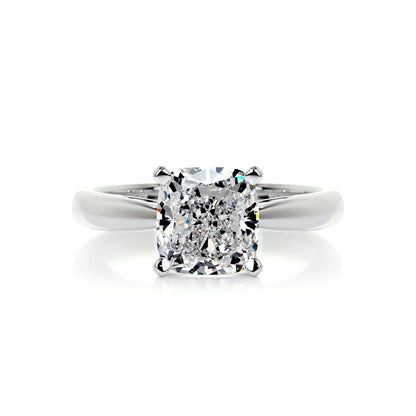 1.5 CT Cushion Cut Lab Grown Diamond Solitaire Engagement Ring 5