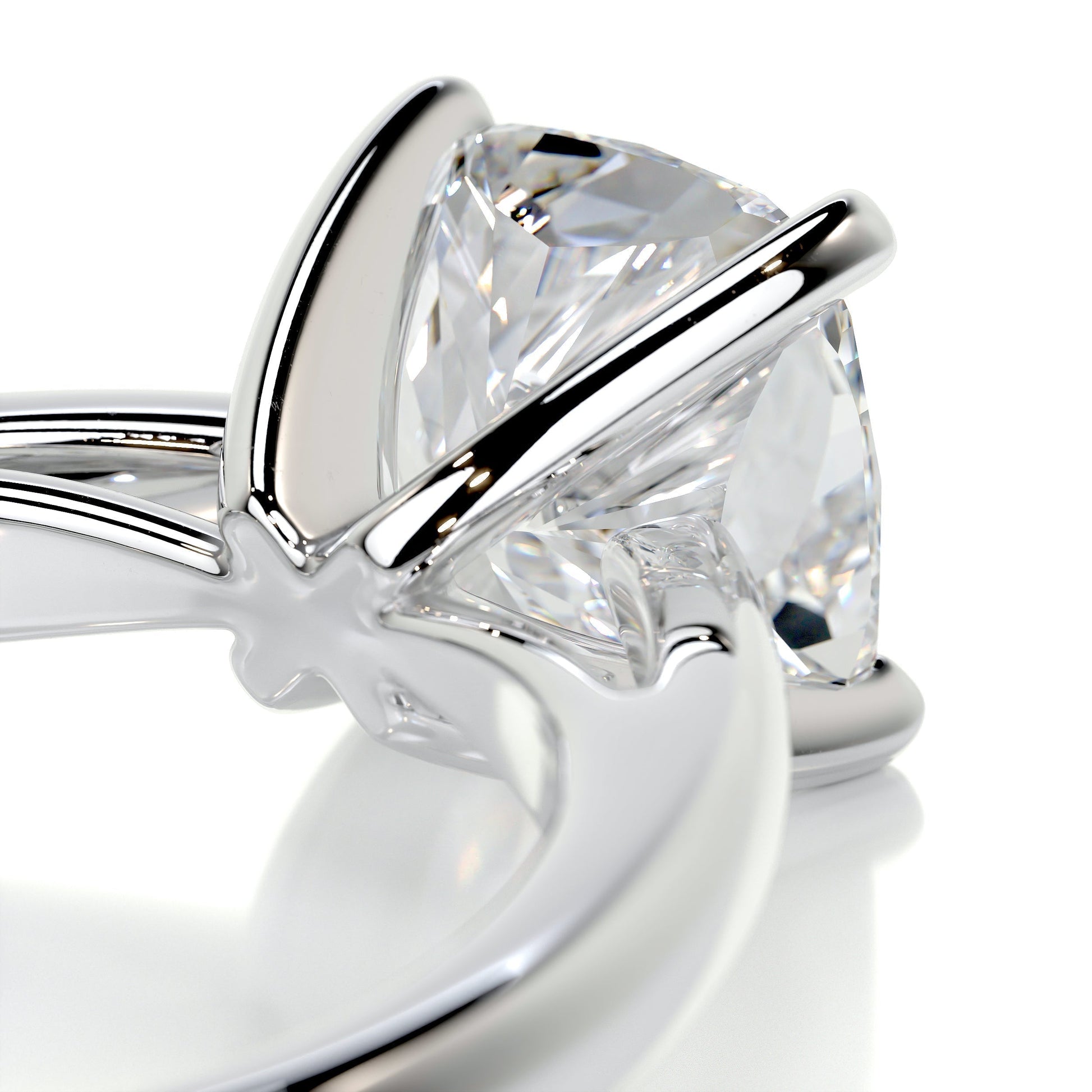 1.5 CT Cushion Cut Lab Grown Diamond Solitaire Engagement Ring 6