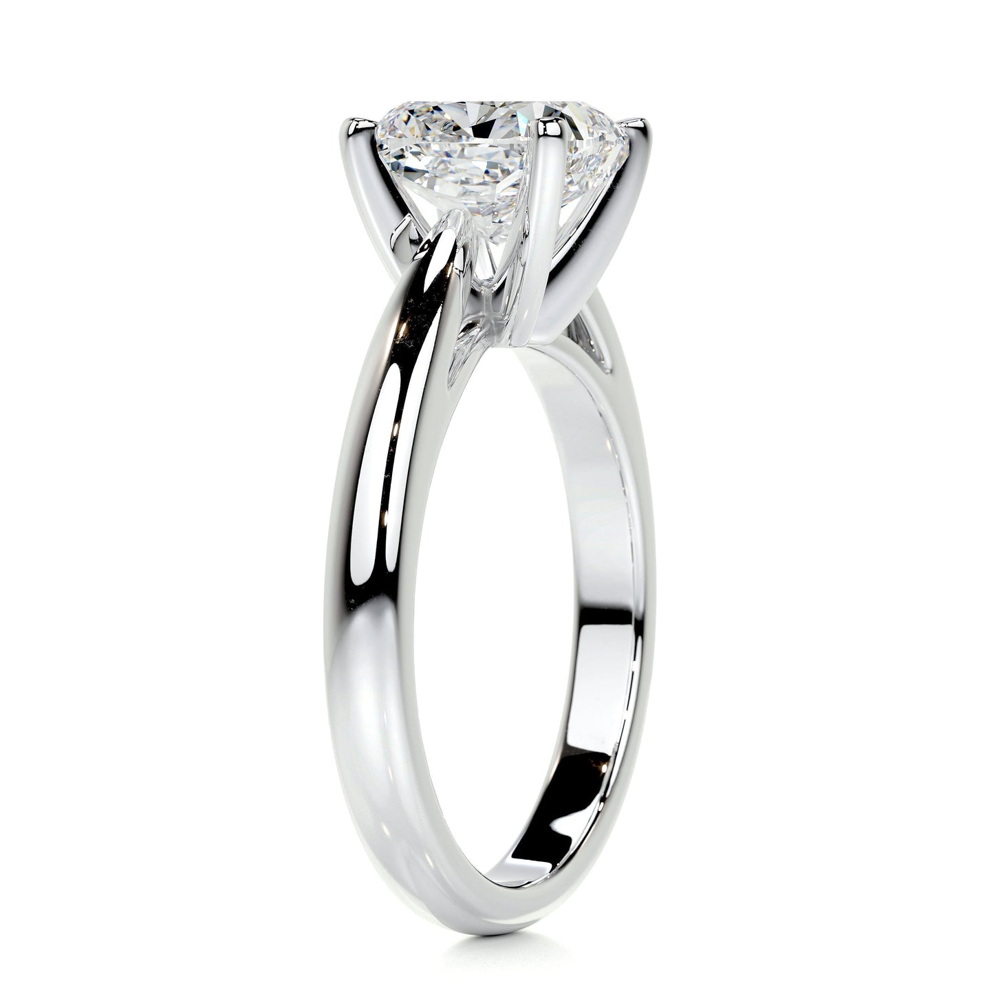 1.5 CT Cushion Cut Lab Grown Diamond Solitaire Engagement Ring 8