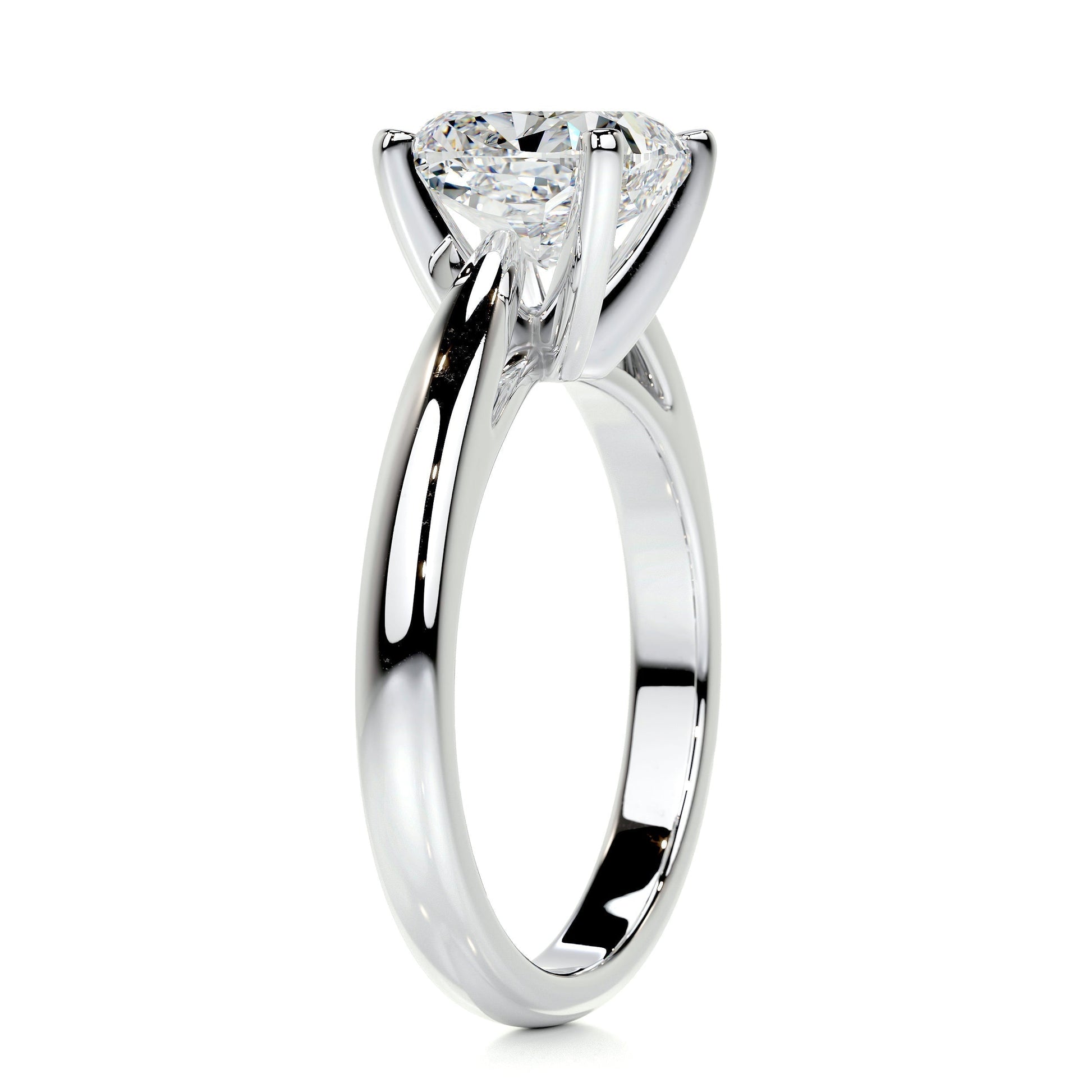 1.5 CT Cushion Cut Lab Grown Diamond Solitaire Engagement Ring 8