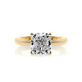 Load image into Gallery viewer, 1.5 ct Cushion E- VS2 Diamond Solitaire Moissanite Engagement Ring
