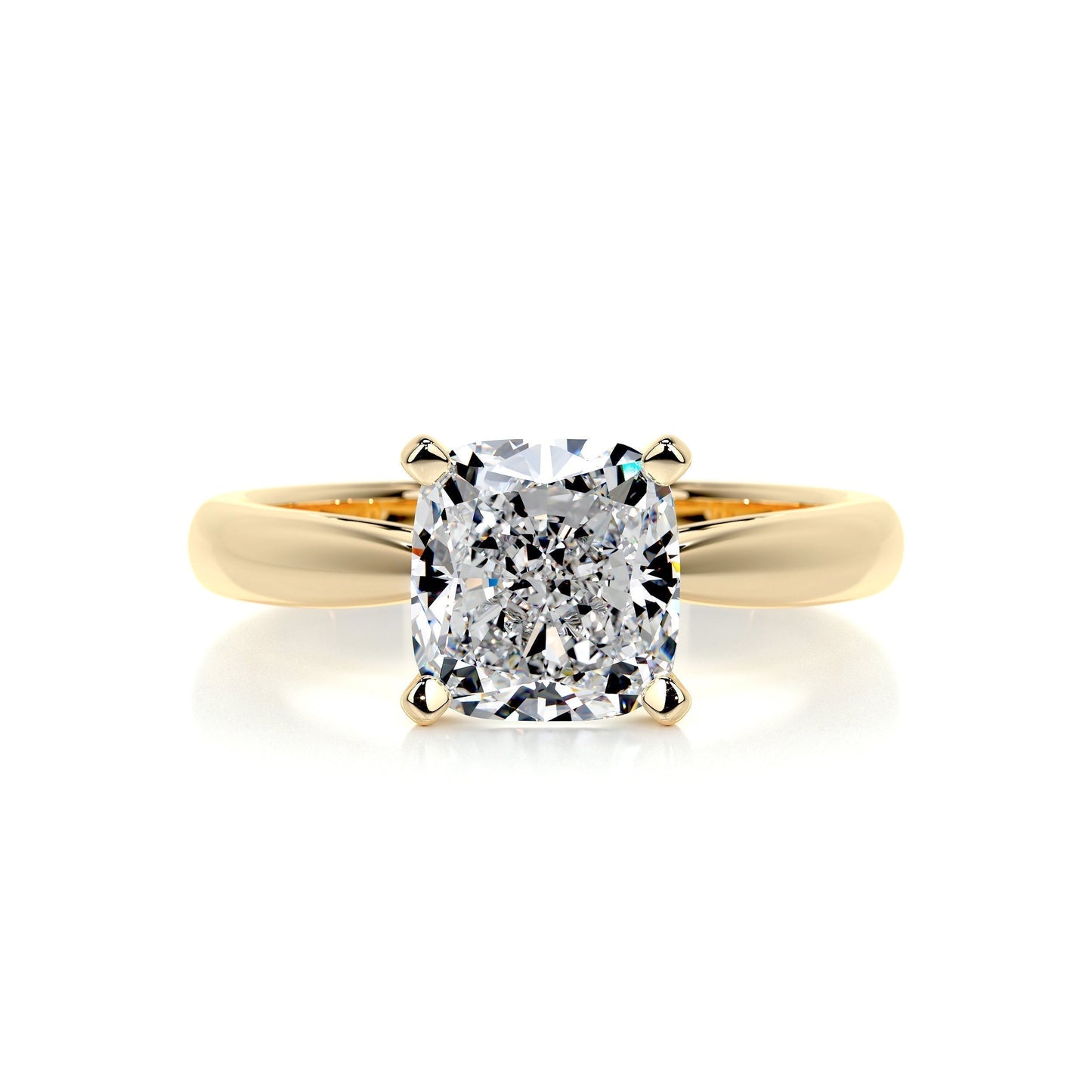1.5 CT Cushion Cut Lab Grown Diamond Solitaire Engagement Ring 1