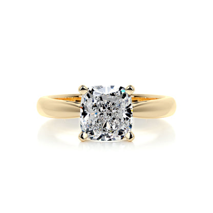 1.5 CT Cushion Cut Lab Grown Diamond Solitaire Engagement Ring 1