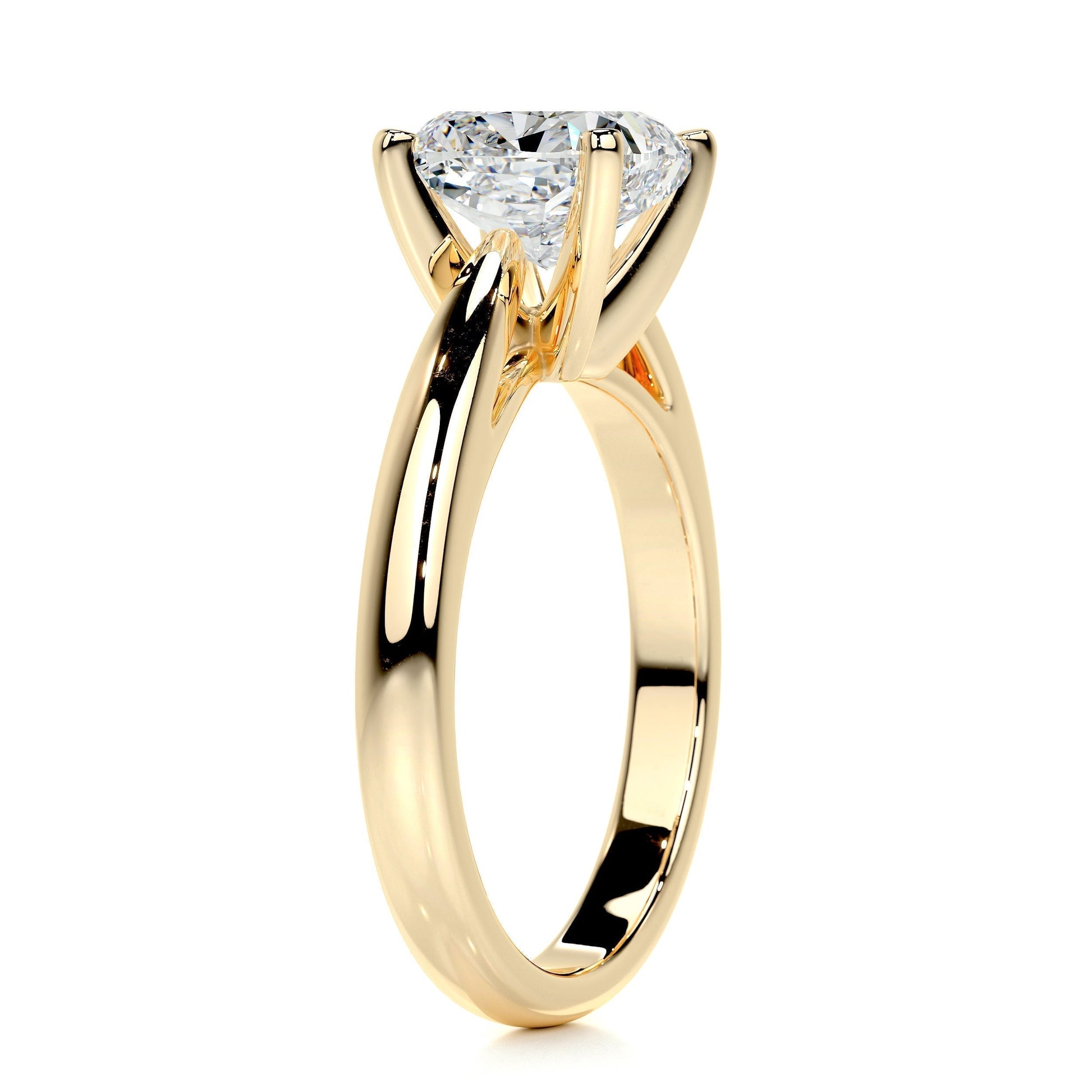 1.5 CT Cushion Cut Lab Grown Diamond Solitaire Engagement Ring 4