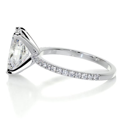 3.0 CT Oval Cut Lab Grown Diamond Pave Engagement Ring 3