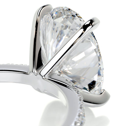3.0 CT Oval Cut Lab Grown Diamond Pave Engagement Ring 2