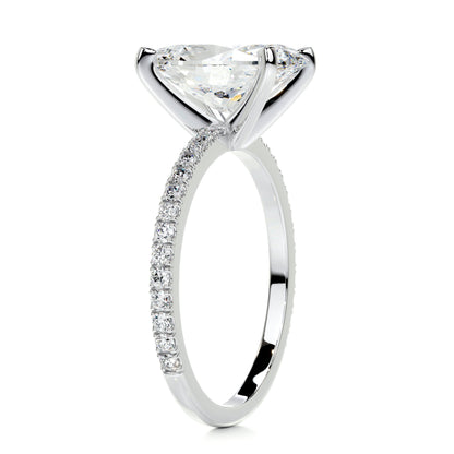 3.0 CT Oval Cut Lab Grown Diamond Pave Engagement Ring 4