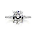 Load image into Gallery viewer, 2 ct Oval F- VS2 Diamond Halo Moissanite Engagement Ring
