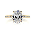 Load image into Gallery viewer, 2 ct Oval F- VS2 Diamond Halo Moissanite Engagement Ring
