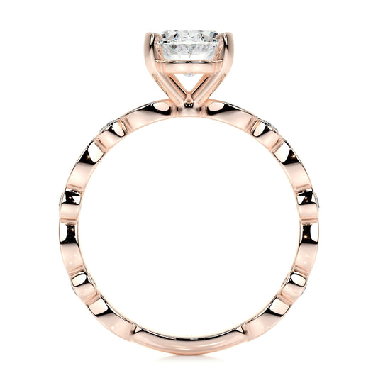 2.0 CT Oval Solitaire CVD F/SI1 Diamond Engagement Ring 18