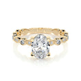 Load image into Gallery viewer, 2.0 CT Oval Lab Grown Diamond Vintage-Inspired Ring in Gold
