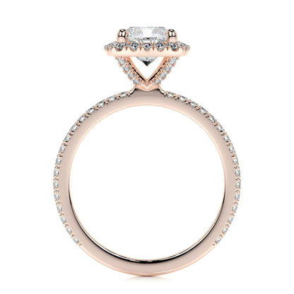 1.0 CT Cushion Halo CVD E/VS2 Diamond Engagement Ring 16