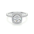 Load image into Gallery viewer, 1.0 TCW Cushion Cut Halo Lab Grown Diamond Ring
