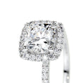 Load image into Gallery viewer, 1.0 TCW Cushion Cut Halo Lab Grown Diamond Ring
