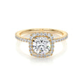 Load image into Gallery viewer, 1.0 TCW Cushion Cut Halo Lab Grown Diamond Ring
