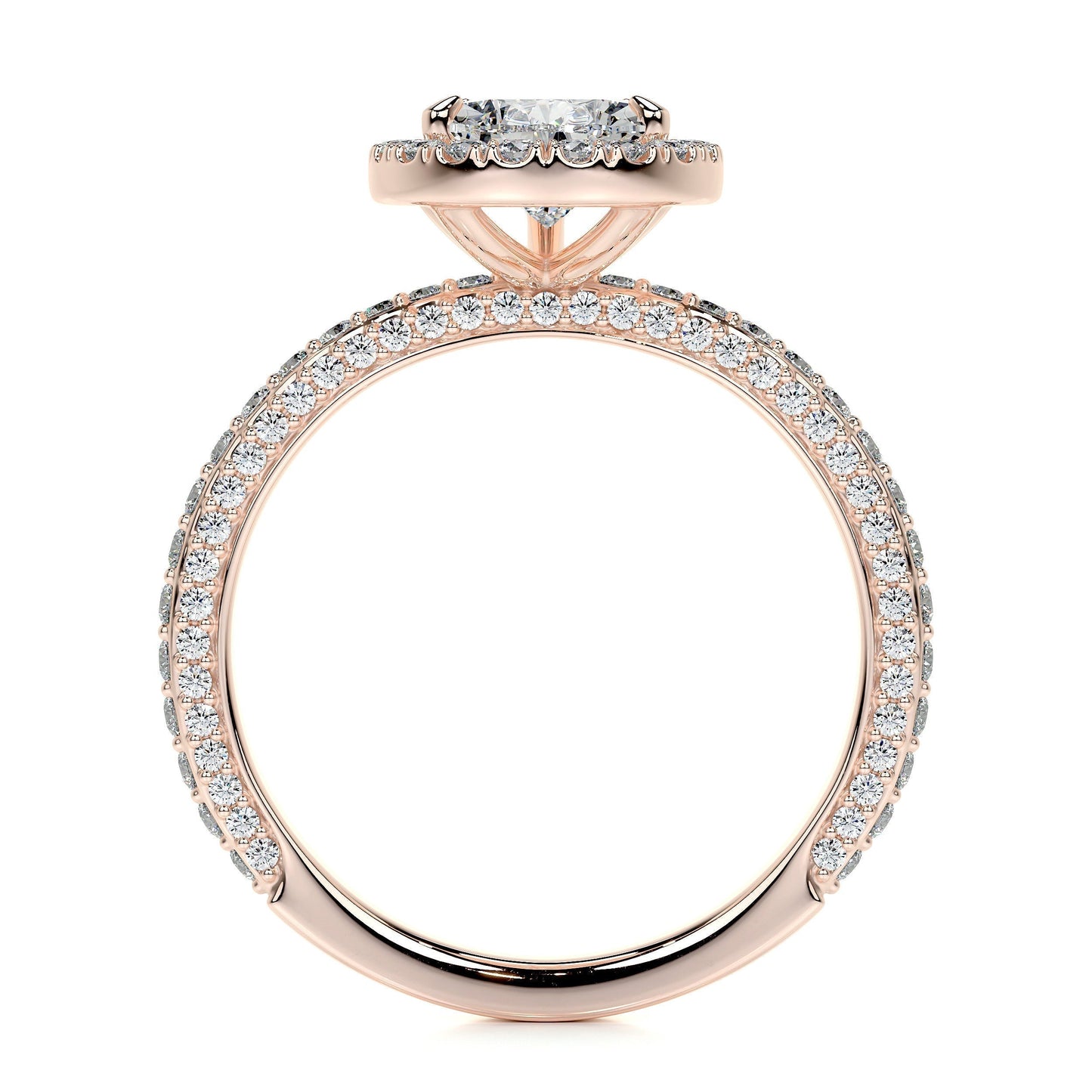 2.0 CT Pear Halo CVD F/VS2 Diamond Engagement Ring 15