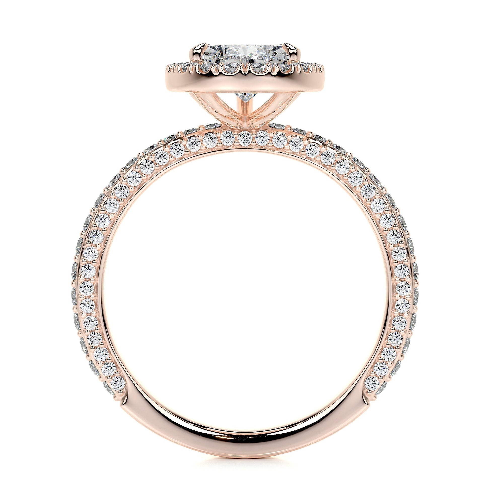 2.0 CT Pear Halo CVD F/VS2 Diamond Engagement Ring 15