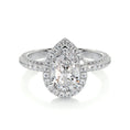 Load image into Gallery viewer, 2.0 CT Pear-Shaped Lab Grown Diamond Halo Engagement Ring
