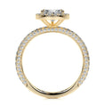 Load image into Gallery viewer, 2.0 CT Pear-Shaped Lab Grown Diamond Halo Engagement Ring
