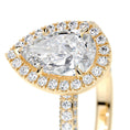 Load image into Gallery viewer, 2.0 CT Pear-Shaped Lab Grown Diamond Halo Engagement Ring
