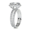 Load image into Gallery viewer, 2.0 CT Oval Lab Grown Diamond Halo Bridal Set
