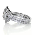 Load image into Gallery viewer, 2.0 CT Oval Lab Grown Diamond Halo Bridal Set
