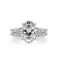 Load image into Gallery viewer, Elegance Defined: 3.0 CT Oval Lab Grown Diamond Hidden Halo Bridal Set
