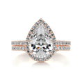 Load image into Gallery viewer, 2.0 CT Pear Lab Grown Diamond Halo Bridal Ring Set
