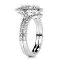 Load image into Gallery viewer, 2.0 CT Pear Lab Grown Diamond Halo Bridal Ring Set
