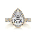 Load image into Gallery viewer, 2.0 CT Pear Lab Grown Diamond Halo Bridal Ring Set
